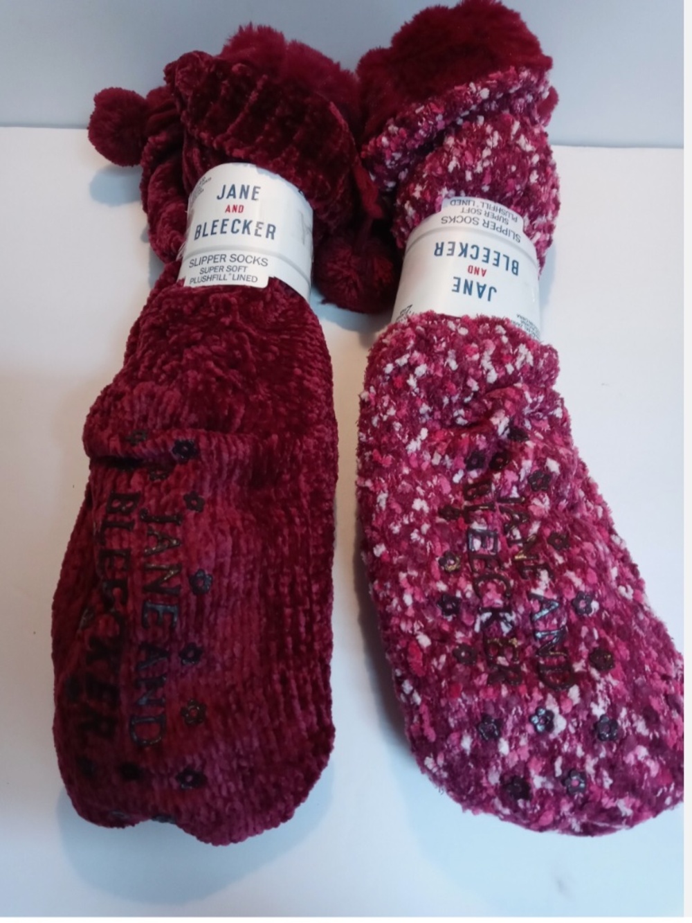 Jane and Bleecker Women's Slipper Socks 2 Pair